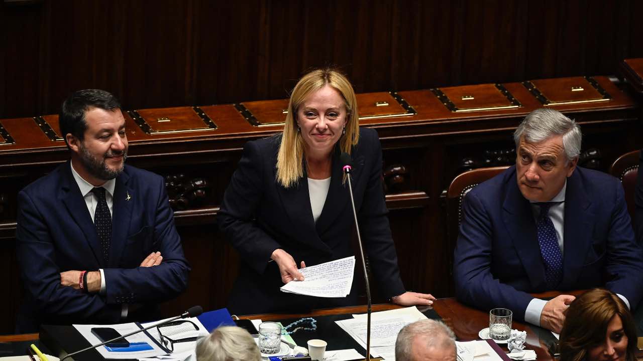 Matteo Salvini, Giorgia Meloni e Antonio Tajani