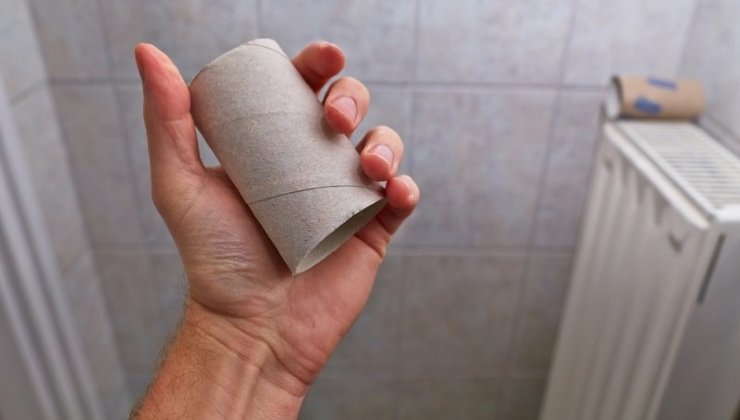 Toilettenpapierrolle wiederverwenden