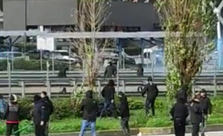 Scontri tifosi Napoli Roma