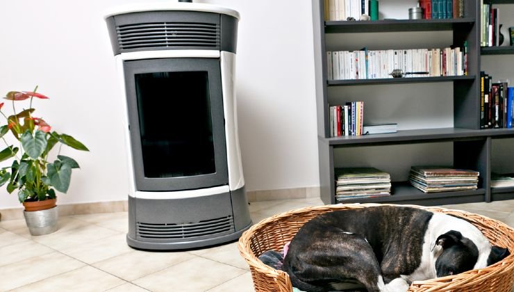 Stufa a pellet in casa