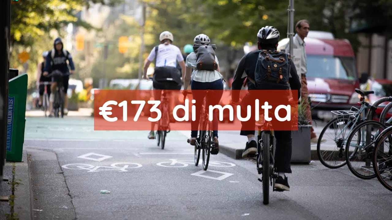 173 euro di multa