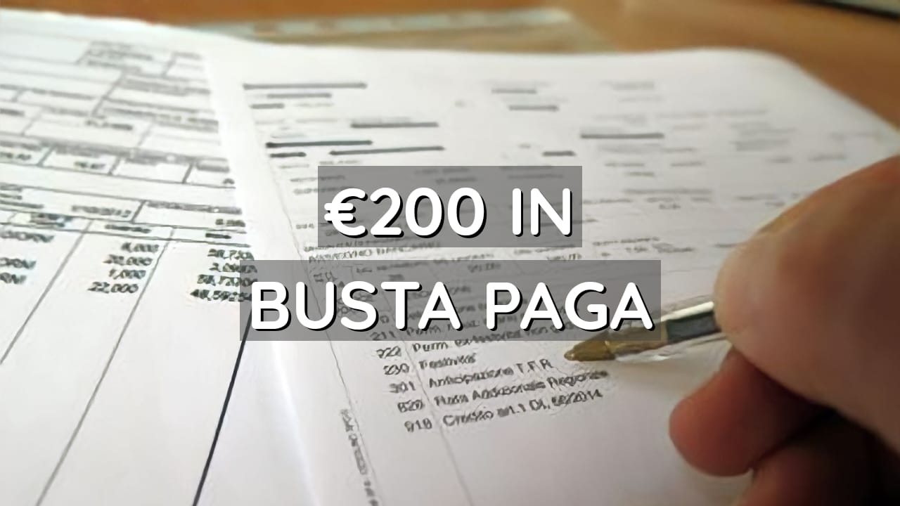 200 euro in busta paga