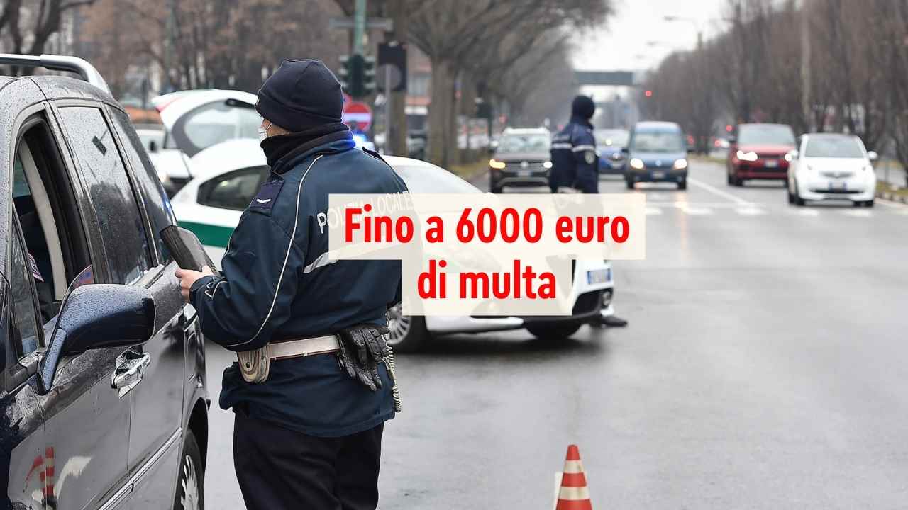 6000 euro di multa