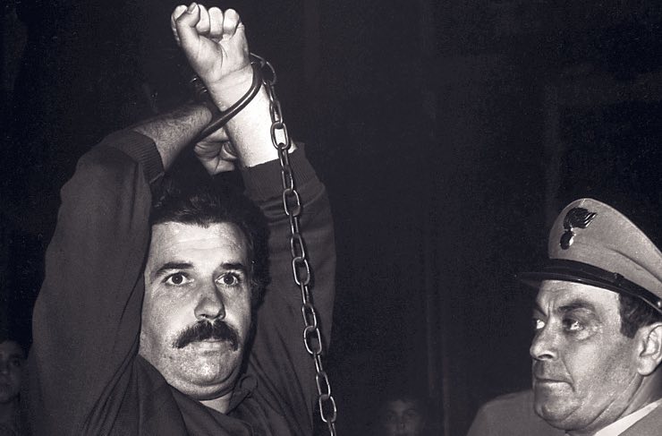 1976, arresto del capo delle brigate rosse Renato Curcio