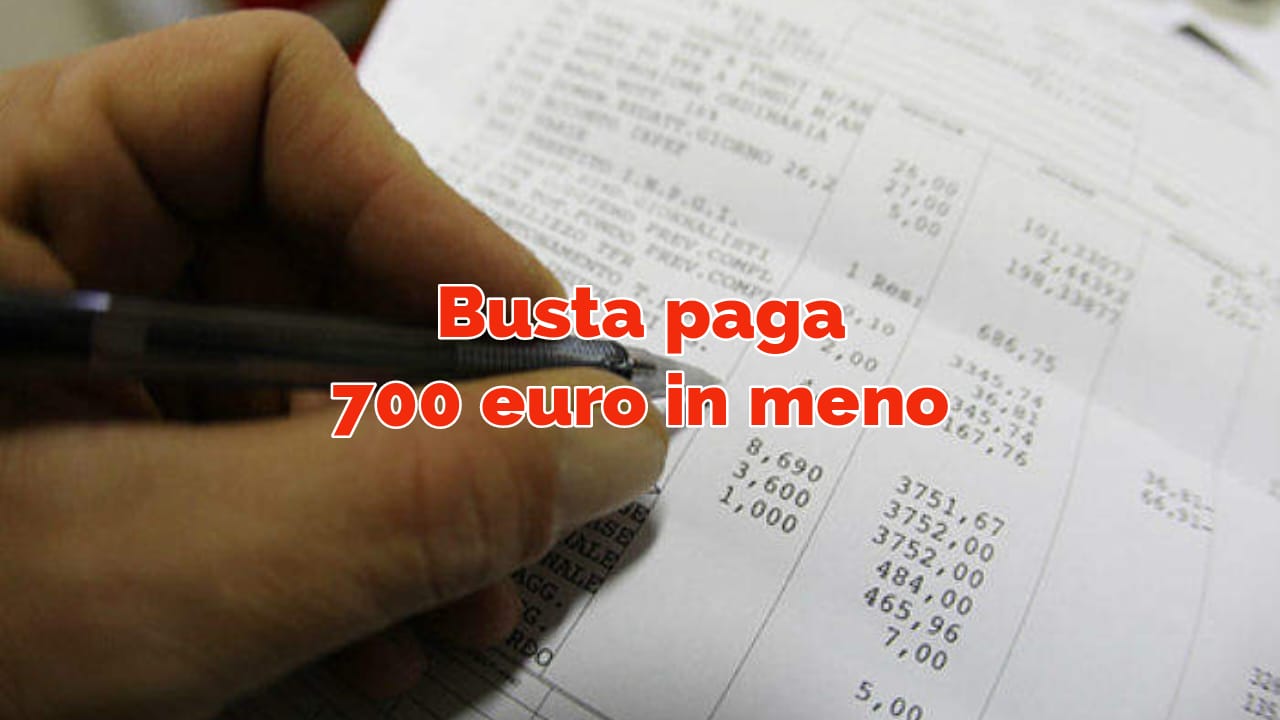 Busta paga soldi in meno