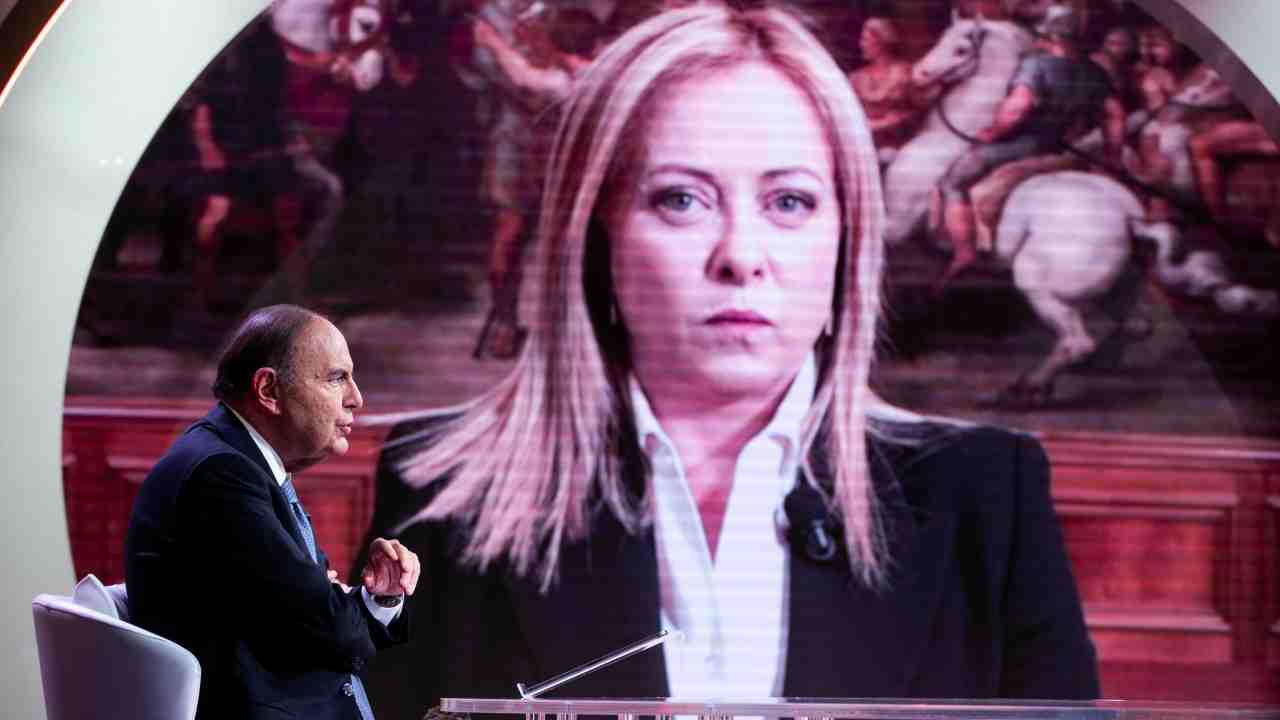 Giorgia Meloni e Bruno Vespa