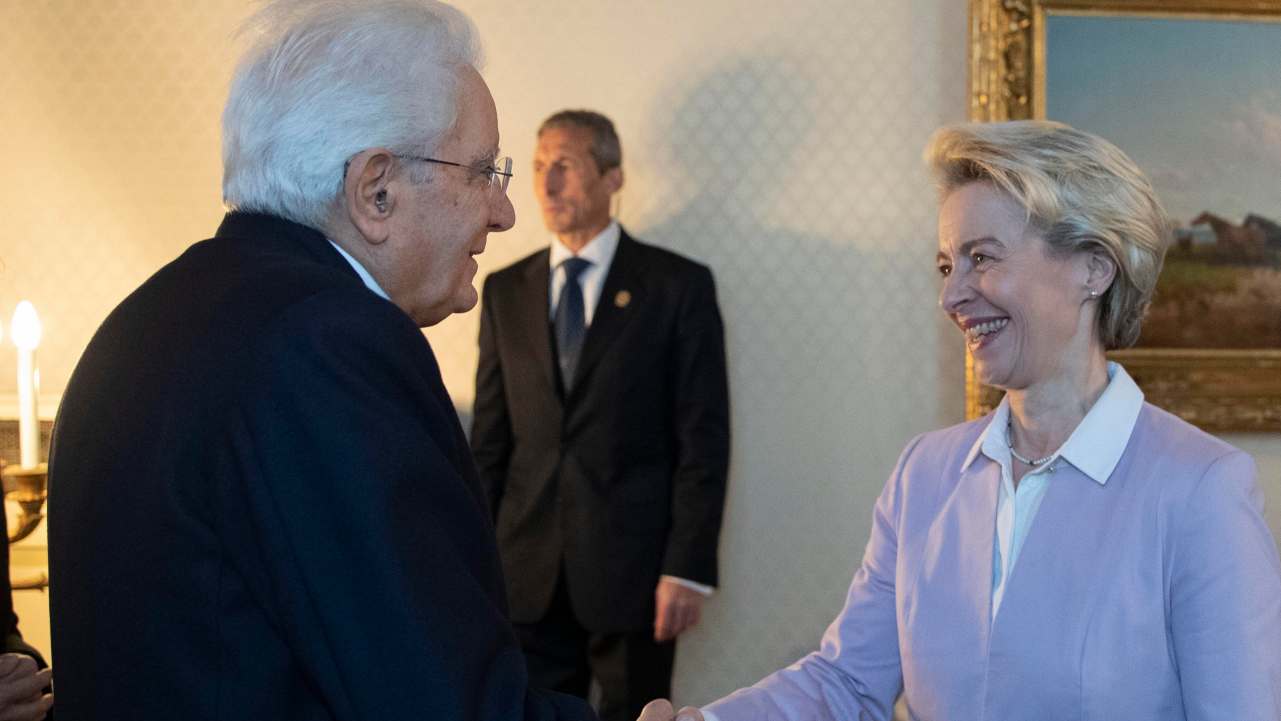Il Presidente Mattarella e la Presidente Von der Leyen