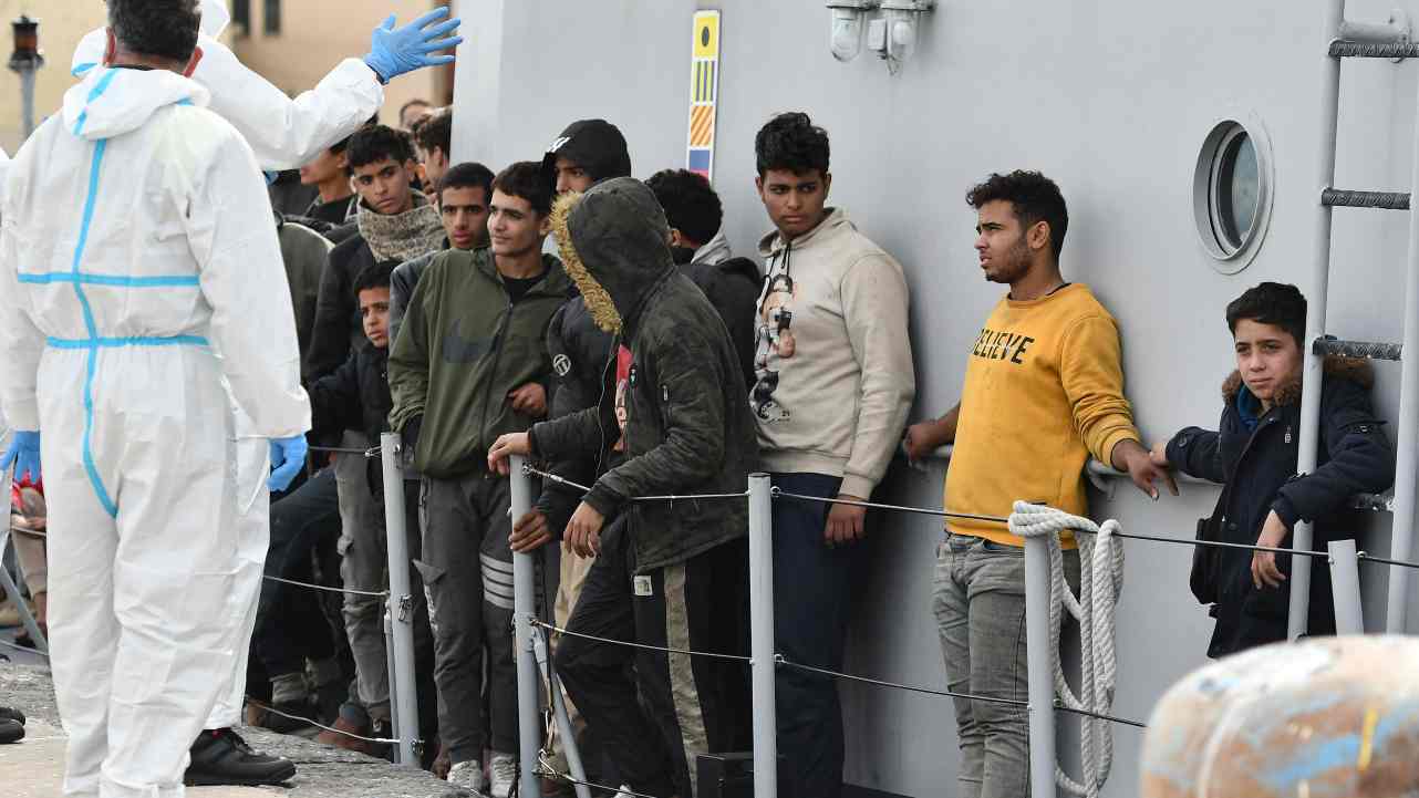 Migranti appena sbarcati
