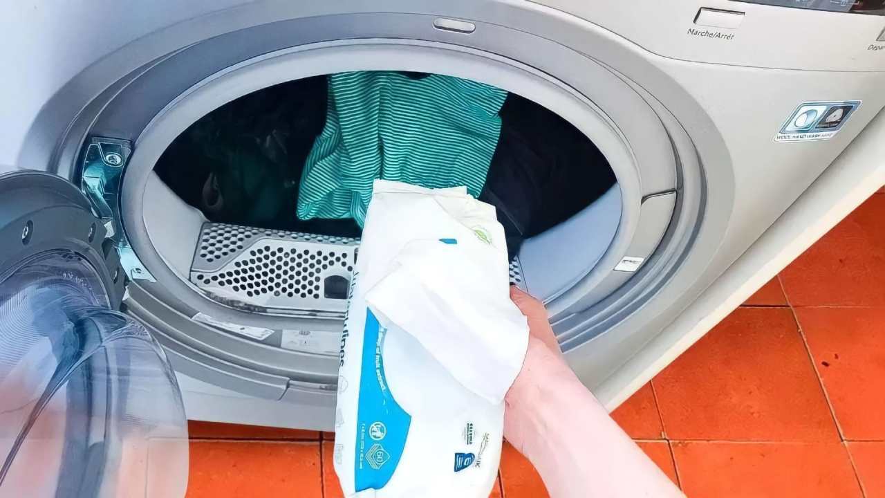 Feuchttücher in der Waschmaschine