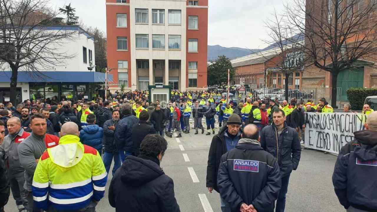 Sciopero dei lavoratori di Ansaldo Energia