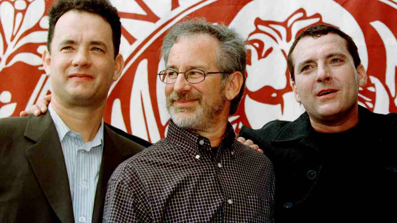Tom Hanks, Steven Spielberg e Tom Sizemore 