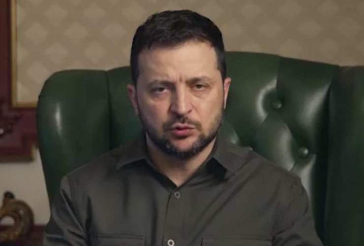 Volodymyr-Zelensky in uno dei suoi video messaggi sui social