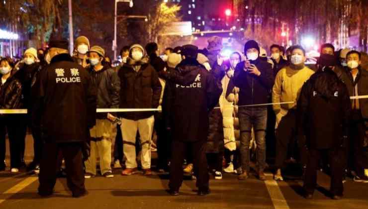 Manifestanti in Cina 