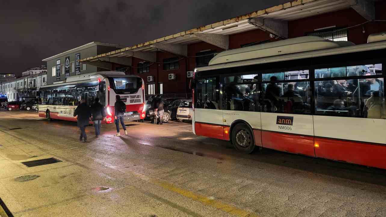 Arrivo dei tifosi dell'Eintracht