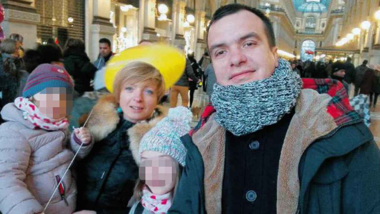 Bohdan Bodak e la sua famiglia