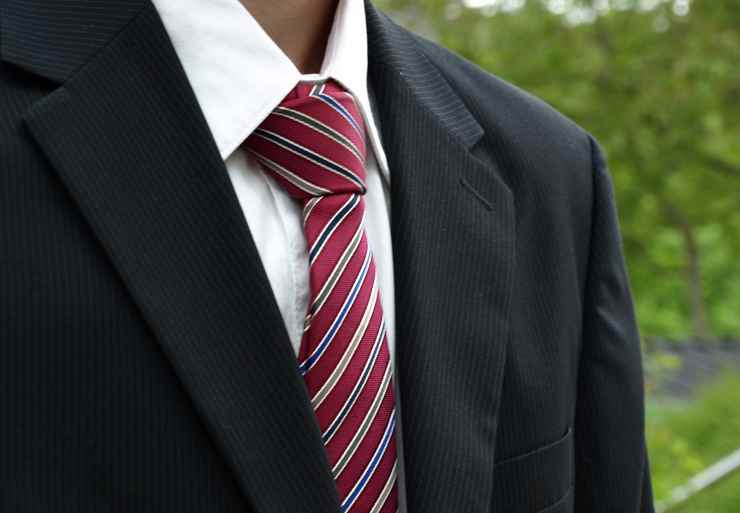 Cravatta indossata