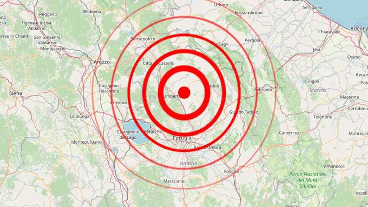 Epicentro terremoto Umbria