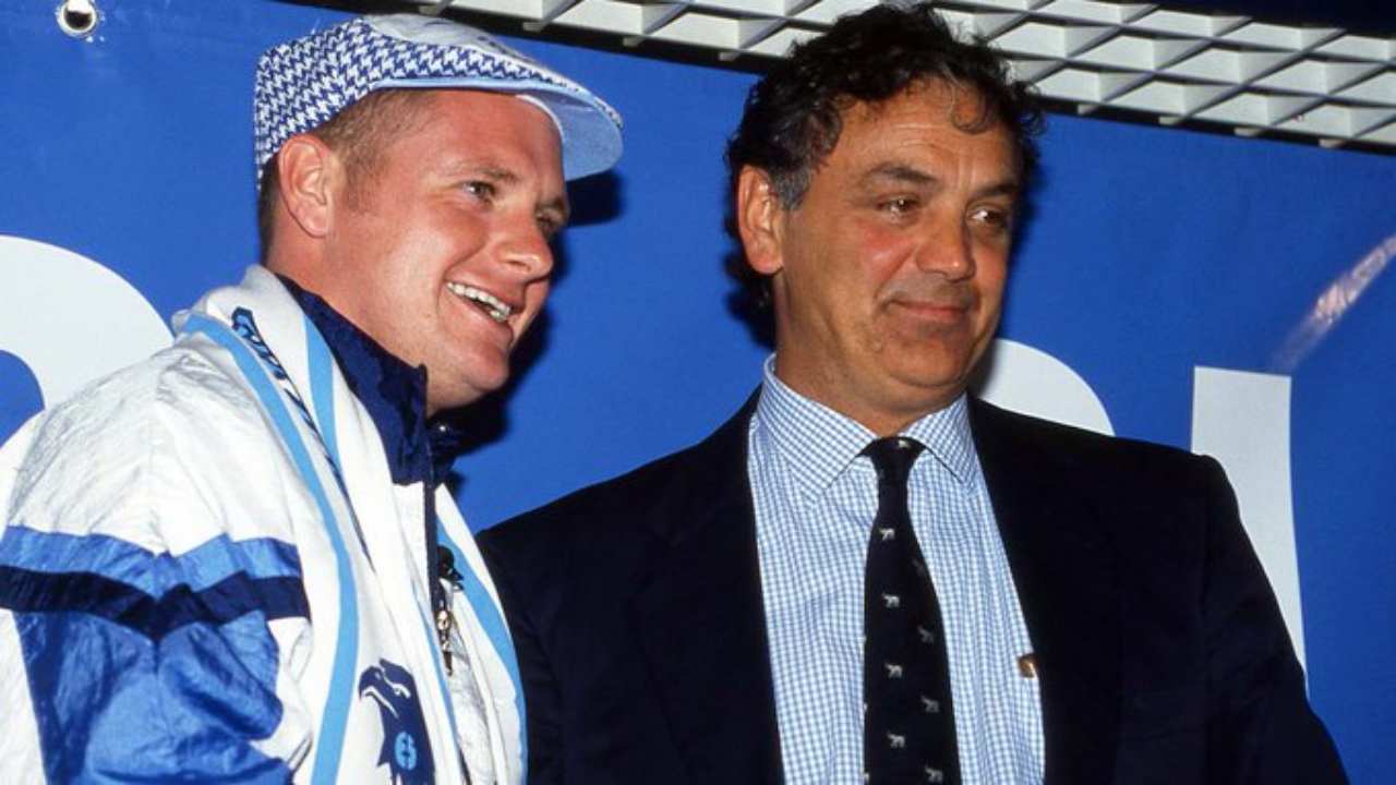 Gianmarco Calleri insieme a Paul Gascoigne