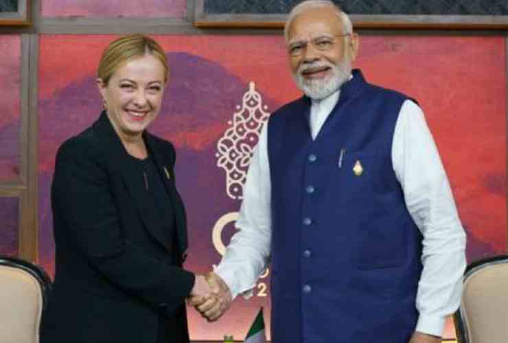 Giorgia Meloni e Narendra Modi