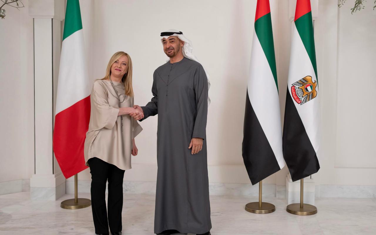 Giorgia Meloni in visita ad Abu Dhabi