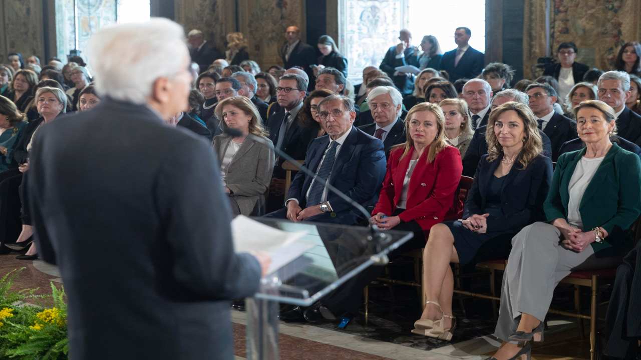 Il Presidente della Repubblica Sergio Mattarella in occasione della celebrazione della Giornata Internazionale della Donna