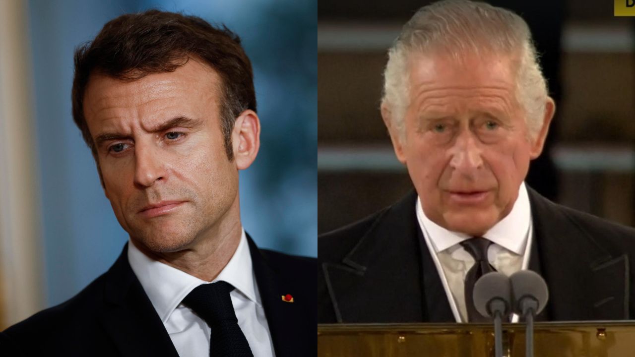 Il presidente Macron e il Re Carlo III