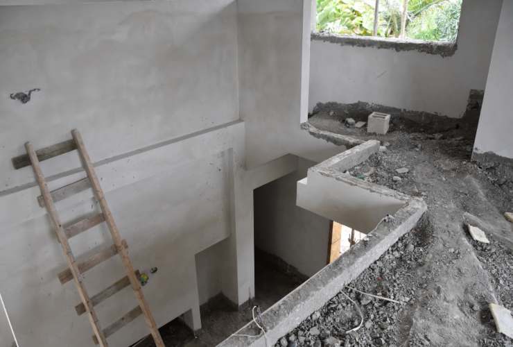 Lavori di ristrutturazione in una villetta