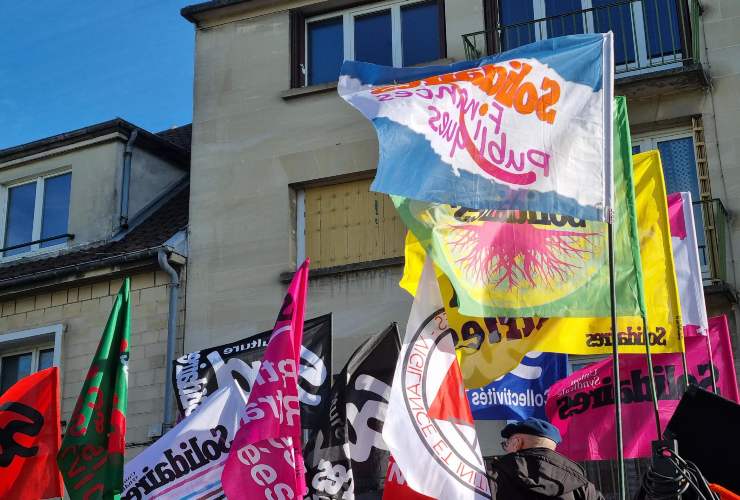 Manifestazioni a Caen contro la riforma delle pensioni