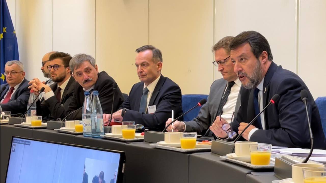 Matteo Salvini, durante la riunione dei ministri