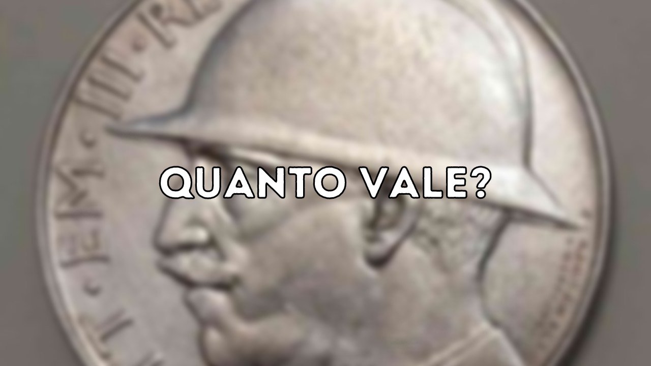 Moneta con Mussolini