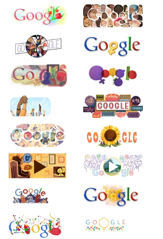 Google, tutti i doodle della Festa dell'8 marzo 
