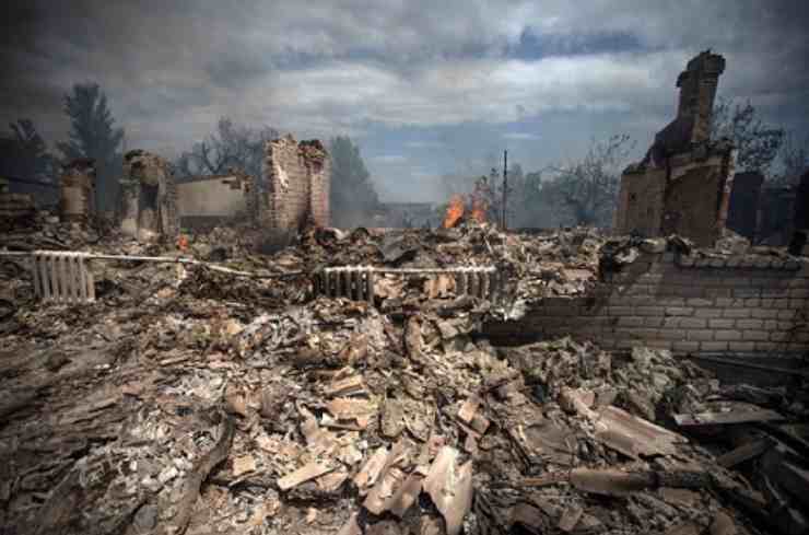 Bombardamenti nel Donetsk