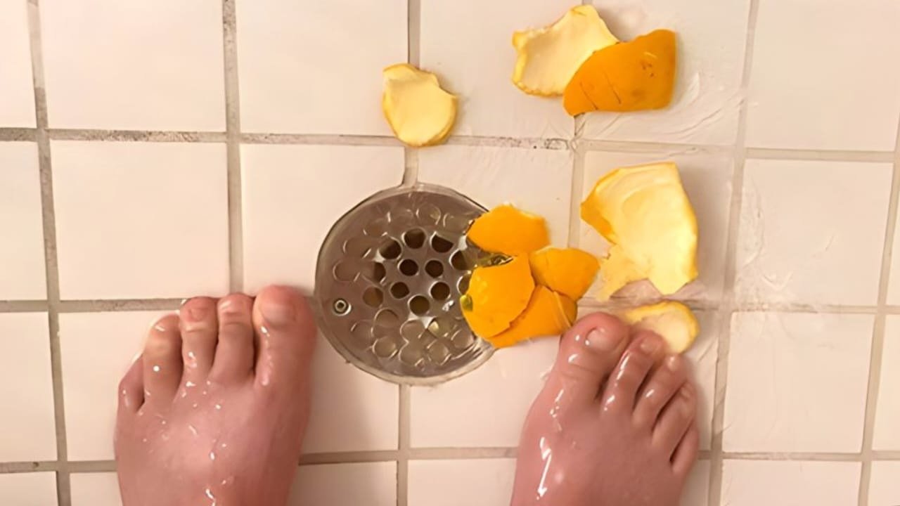 Bucce di arance in doccia