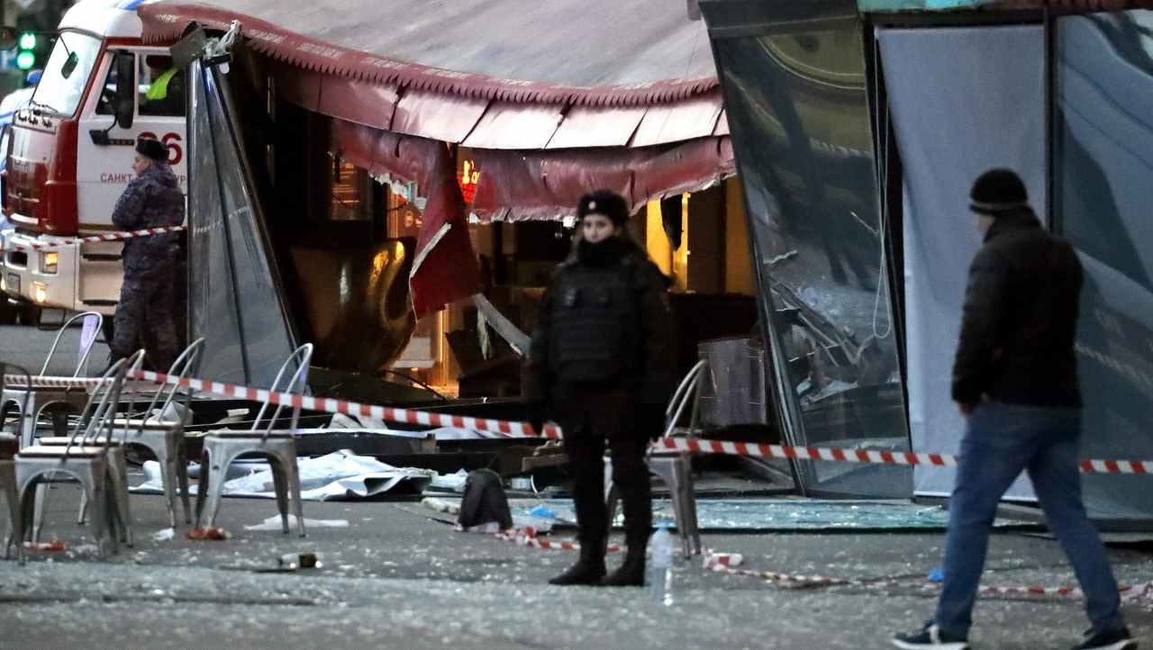 Caffè a San Pietroburgo dove è esplosa la bomba