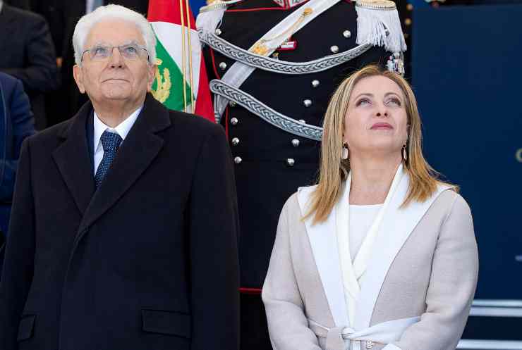 Il presidente Mattarella e la presidente Meloni