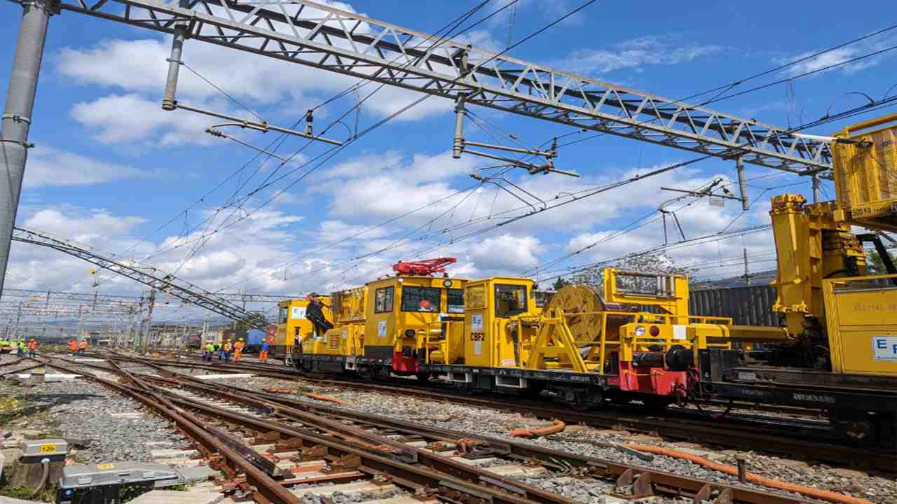 Recupero del treno deragliato