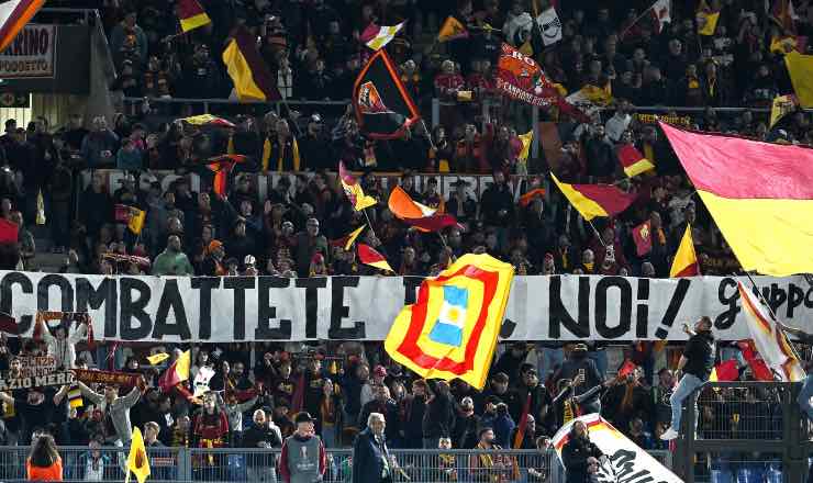 Roma, tifosi della Roma all'Olimpico