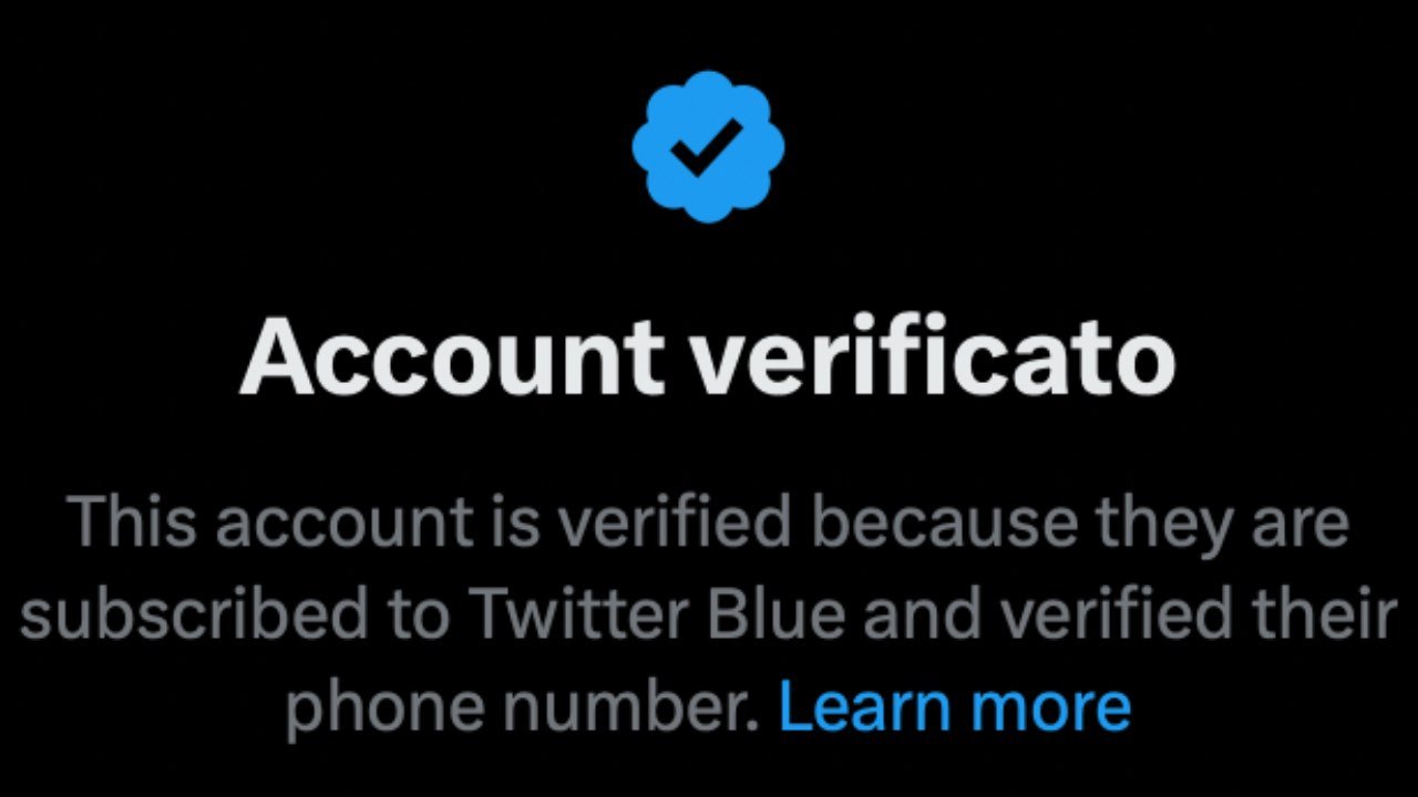 Twitter, spunta blu di un account verificato