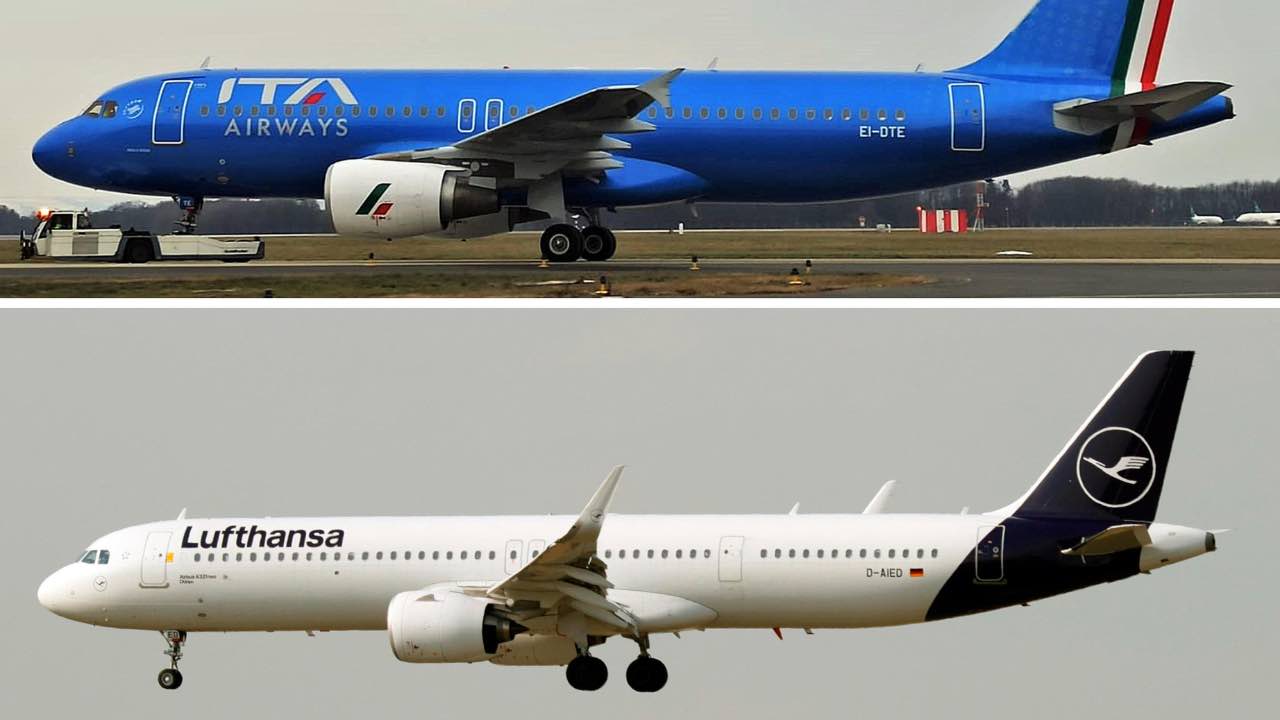 aerei di Ita e Lufthansa