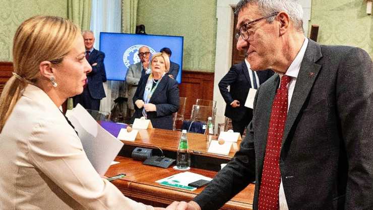 giorgia meloni maurizio landini