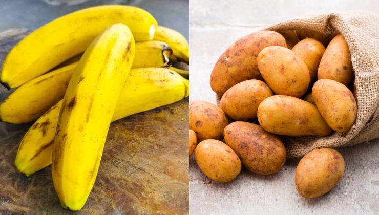 Banane e patate per eliminare macchie e rughe
