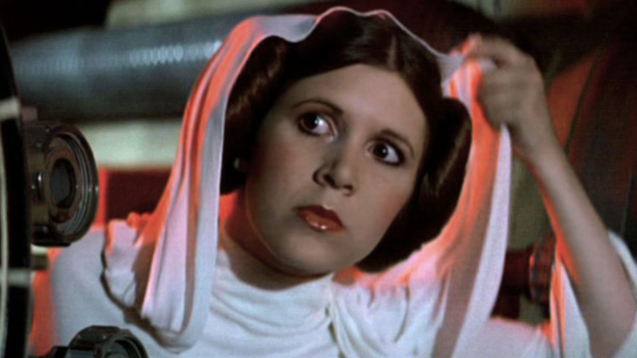 Carrie Fisher in una scena di Star Wars