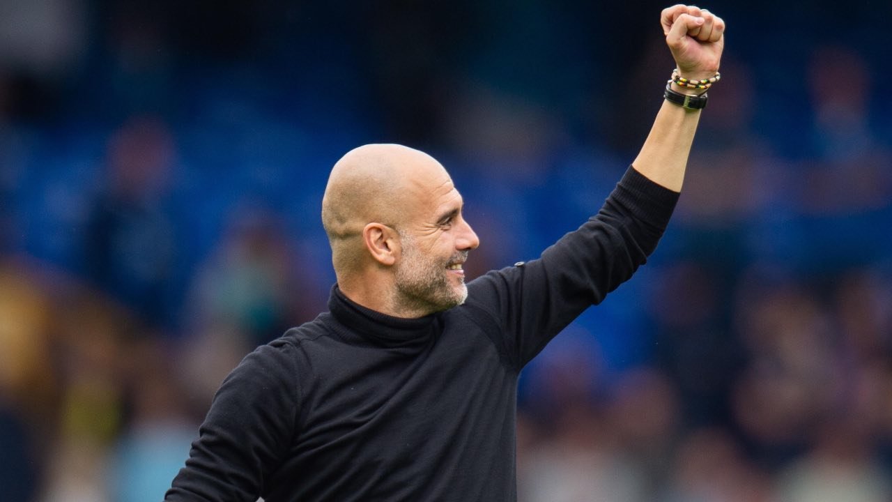 L'allenatore del Manchester City, Pep Guardiola