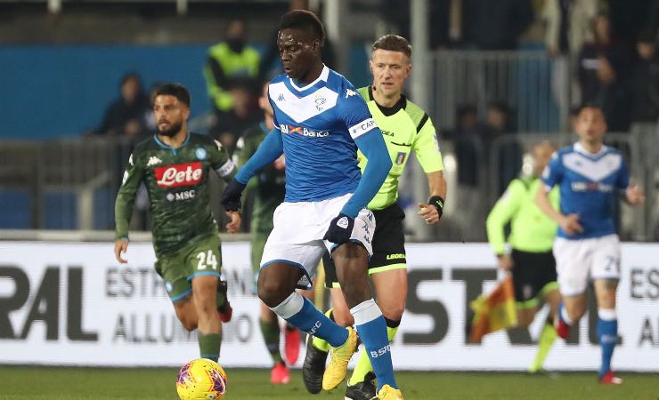 Mario Balotelli con la maglia del Brescia