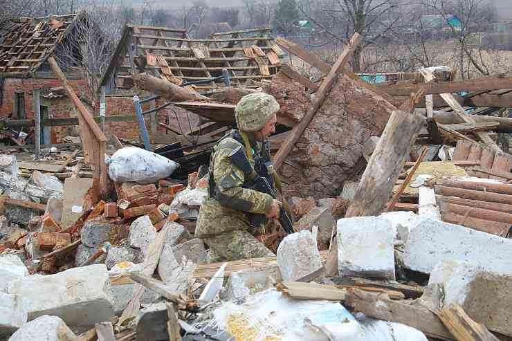 Militari ucraini a Bakhmut