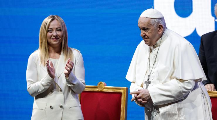 Papa Francesco e Giorgia Meloni