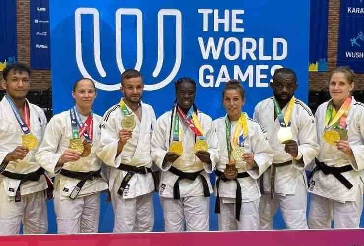 Sandra con la sua squadra agli World Games