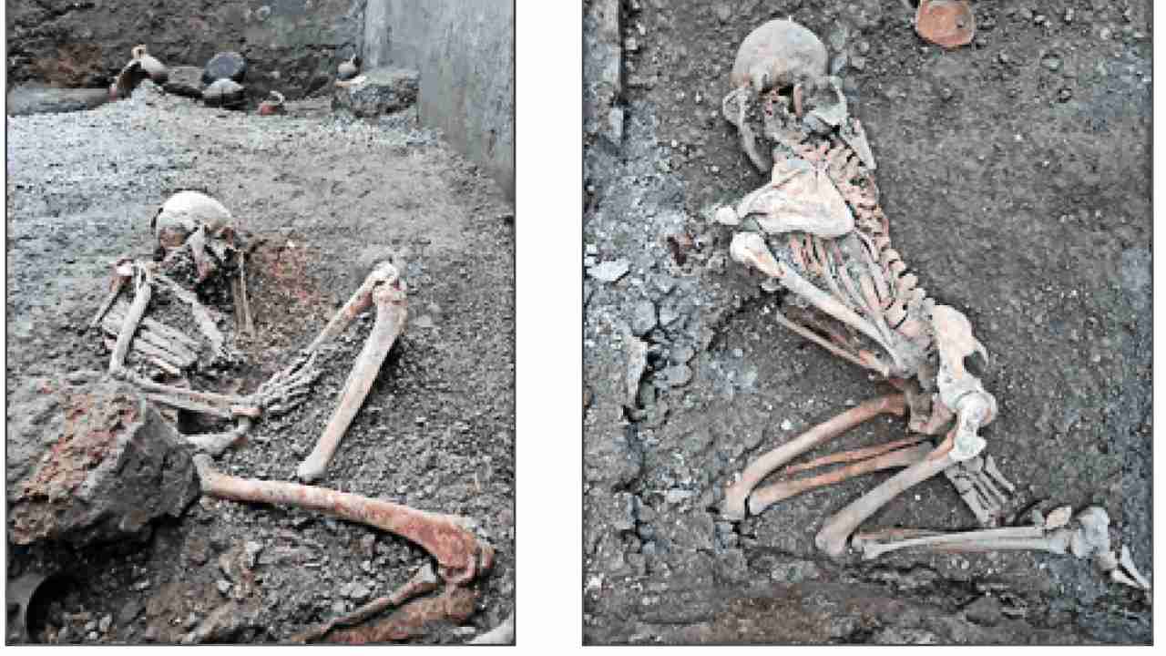 Scheletri trovati a Pompei