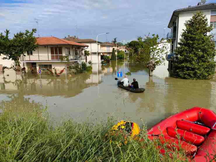 Strade allagate a Faenza