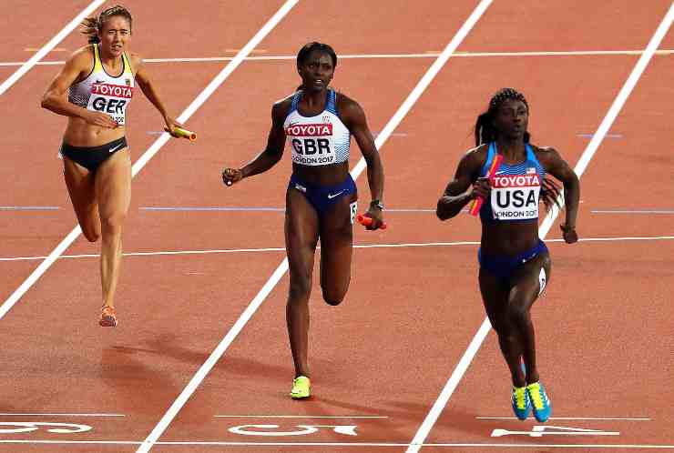 Tori Bowie in una competizione